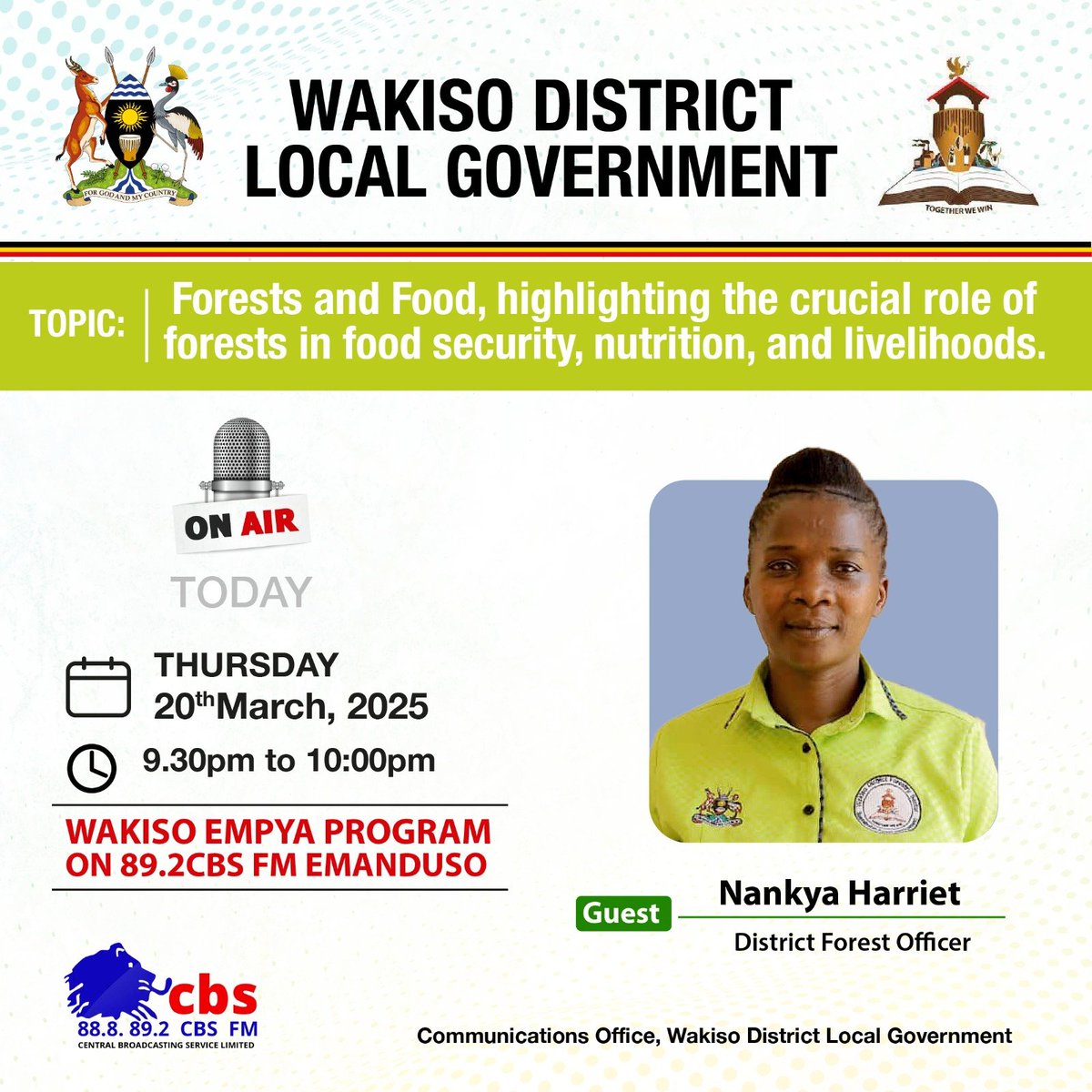 GET READY TO BRANCH OUT! Tune in to 89.2 CBS FM TODAY from 9:30pm-10:00pm  for our weekly program! Our forestry expert will take you on a journey into  the heart of forestry.