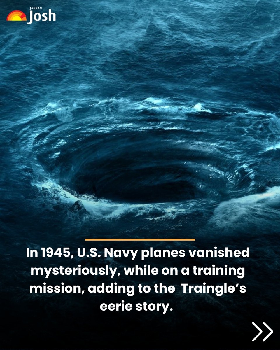 Jagranjosh's tweet image. The Bermuda Triangle, also called the Devil’s Triangle, is an area in the western part of the North Atlantic Ocean where commercial ships, boats, and aircraft have vanished under mysterious circumstances. 

#WorldMysteries #BermudaTriangle #Interestingfacts #JagranJosh