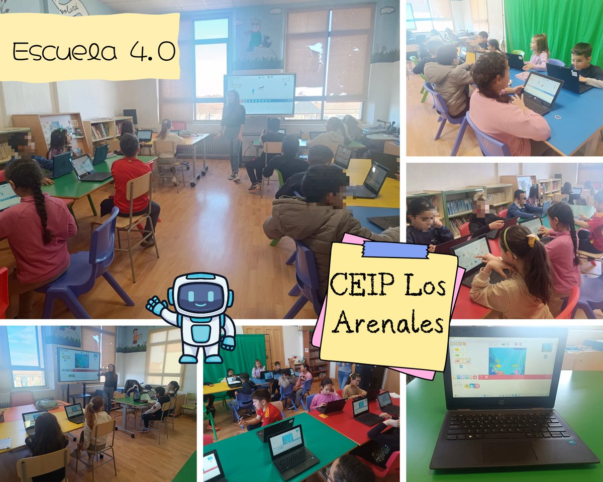 Ayer volvimos a tener la suerte de contar con <a href="/bertafvega/">Berta FVega</a>. Una suerte contar con maestros con tantas ganas de enseñar a través de #Scratch  el pensamiento computacional.
¡Te esperamos para la siguiente sesión con los brazos abiertos!
#educacyl 
#pensamientocomputacional
#robotica