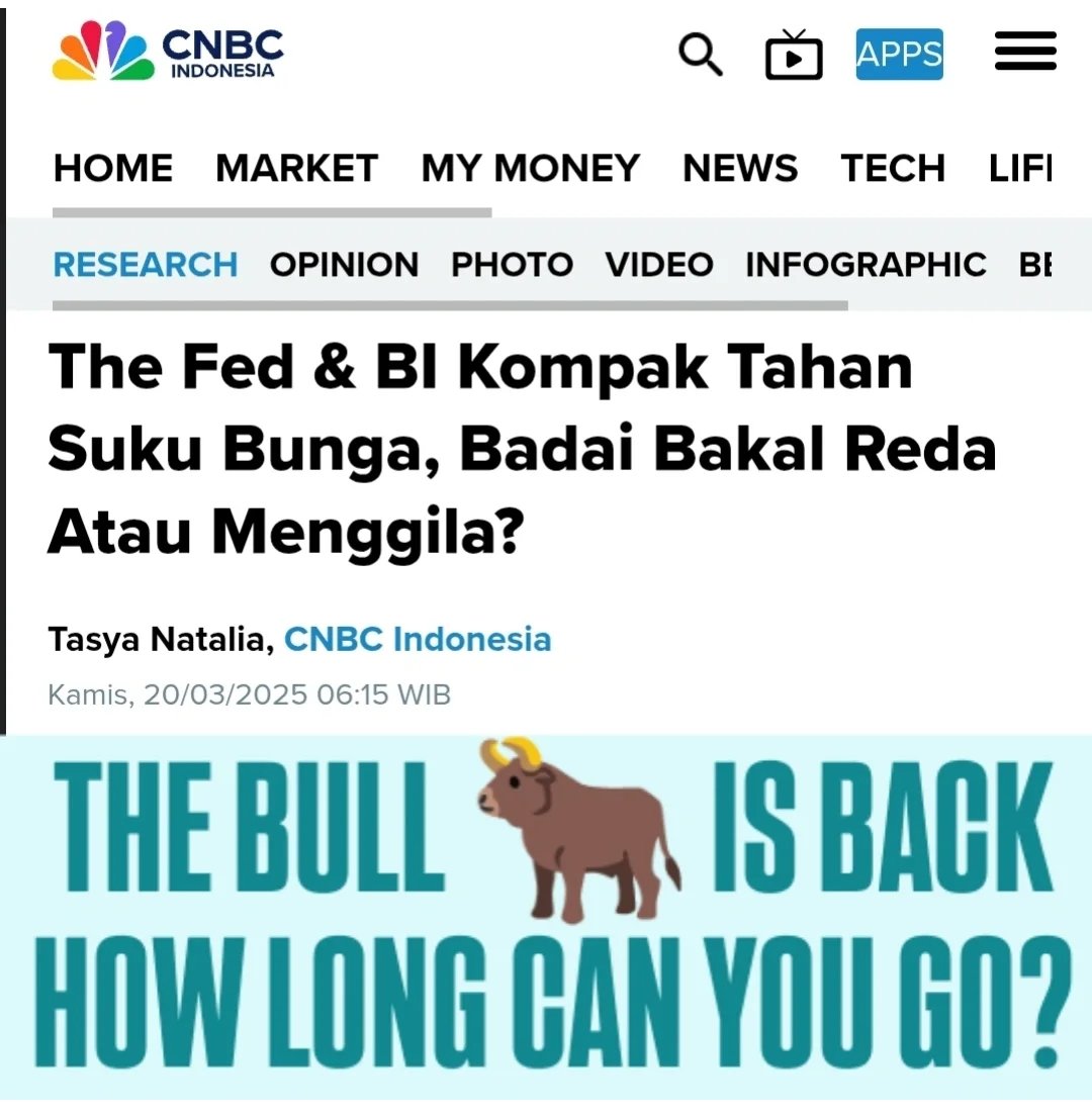 andri_zakarias's tweet image. BREAKING NEWS!
BANK INDONESIA &amp;amp; THE FED MENAHAN SUKU BUNGA. BAGAIMANA VIEW #IHSG #ADRO #ASII #BBCA #BBRI #BREN #MDKA #TLKM #UNVR

#CTASaham
#Saham
#Breakingnews
#IDX
#theFed
#BI
#Tradingsaham
#AICTASaham
#Algoritmatradingctasaham
#elliottwavectasaham
#Astrocyclectasaham
#Trader