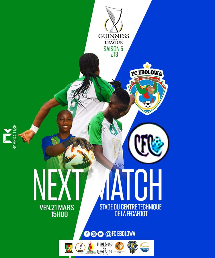 FCEbolowa's tweet photo. #NEXTMATCH...
@FCEbolowa vous donne RDV pour la J-13 de la @GSuper_League 5 ce vendredi, 🆚 #CYCLONEFC au stade CT Fecafoot- #Odza.👌🏾
#WeAreBeNgonYâEbolowoo💚💙
#Champion🇨🇲🏆🥇
#CHGSL5
#FCECFC #GSL5 #MD13
@PortOfKribi @edimosports @Camfool_ #ASMIS
#EnsembleEcrivonslHistoire https://t.co/KHlNnkz41j