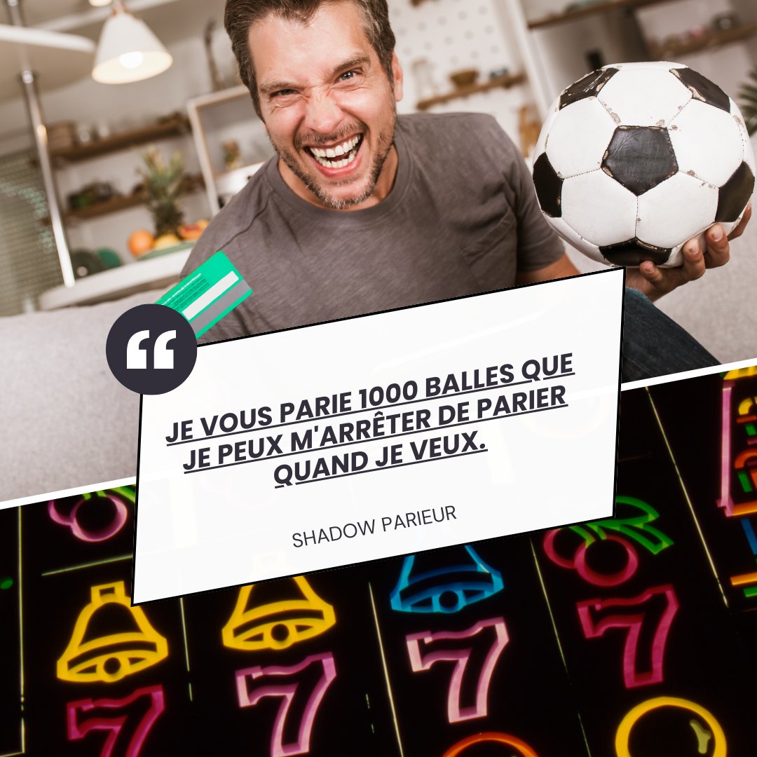 shadowparieur's tweet image. Ironique, non ?

🎭 L'illusion du contrôle : on pense qu'on peut arrêter quand on veut, mais en réalité, on est en train de justifier notre prochaine mise.

📖 Écrire, c’est reprendre le contrôle.

Tu veux continuer à "essayer d’arrêter" ou commencer à  jouer intelligemment ?