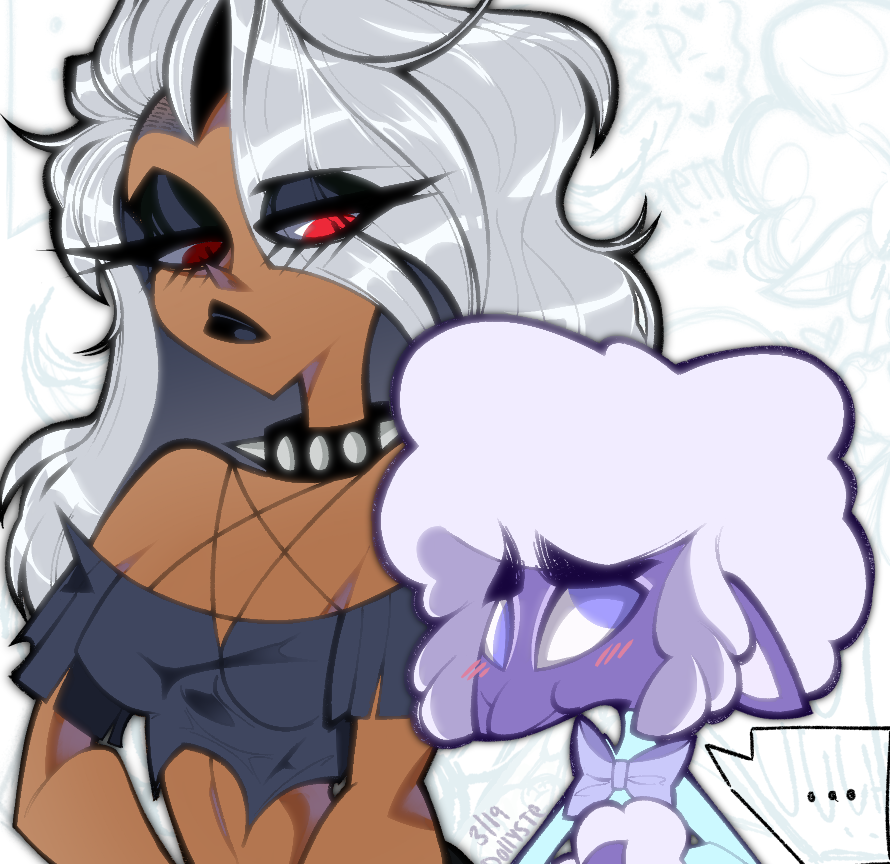 _dollyste's tweet photo. i lied; i couldn't hang and i was indecisive if i wanted to fully render or not. but here are the sketches! #helluvaboss #helluvabossloona #helluvabosscollin #helluvabossfanart #collinxloona #shipping #sketches https://t.co/MJnsfDInG0