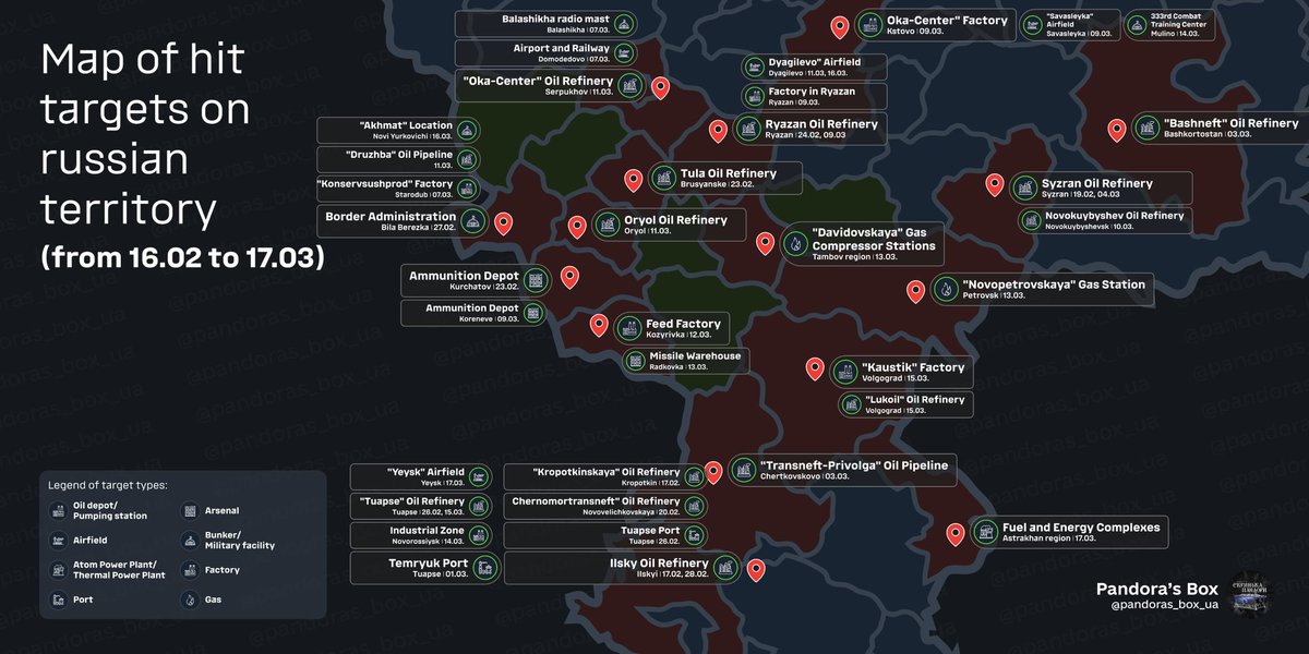 Russia is extremely open and defenceless into its 4th year. This explosion at Engles Airbase in the last 48hrs, the airfield playing a major role in Russian missile attacks on Ukraine, as Tu-95MS and Tu-160 combat sorties are regularly carried out from there.

The airfield stores