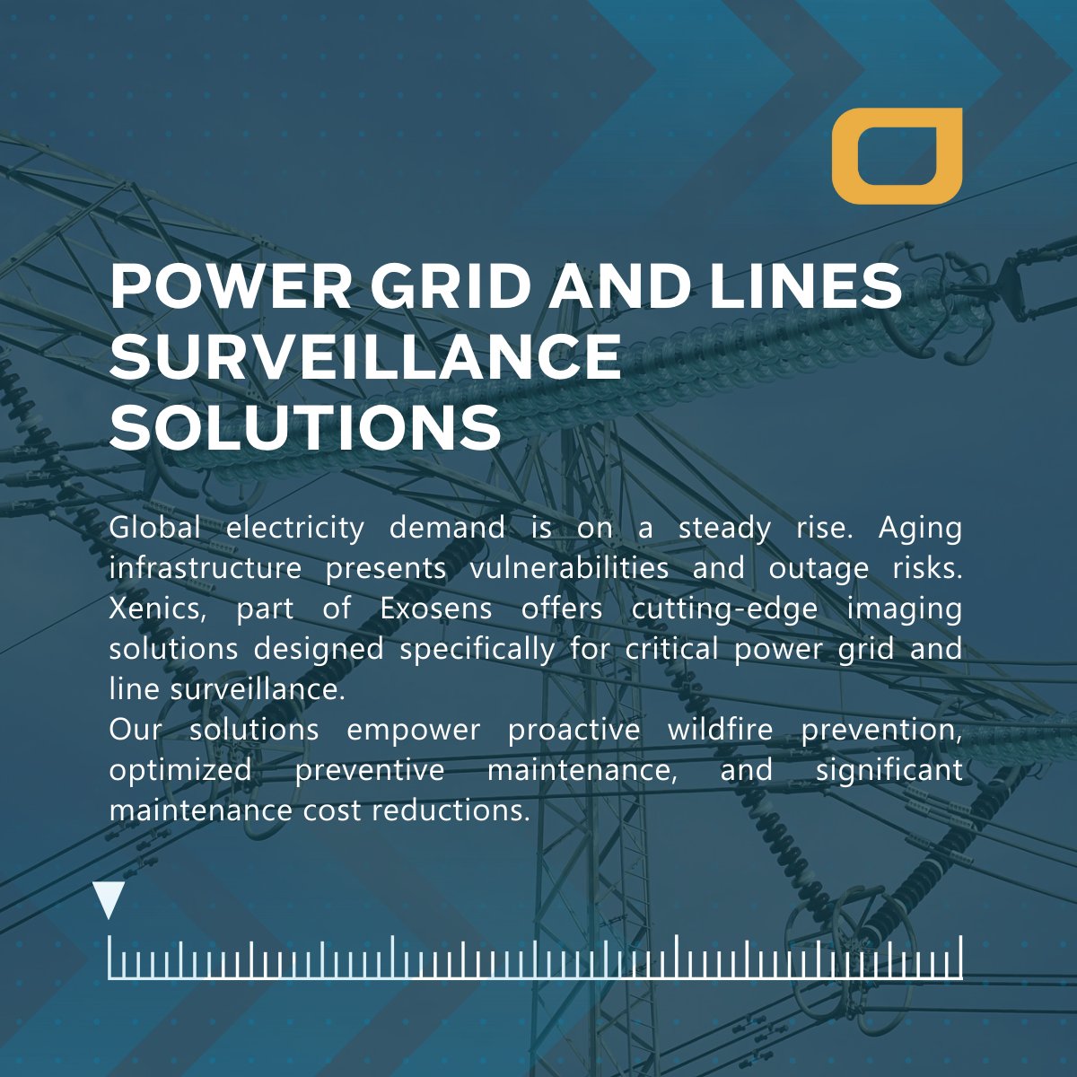 To know more about the advanced imaging solutions we offer for power grid and lines surveillance, visit us at DISTRIBUTECH 2025 (25 to 27 March), Dallas, USA, Booth 6268 or click: bit.ly/4448VWQ #ClimateChange #PowerGrid #LWIR #Innovation #Xenics #Exosens