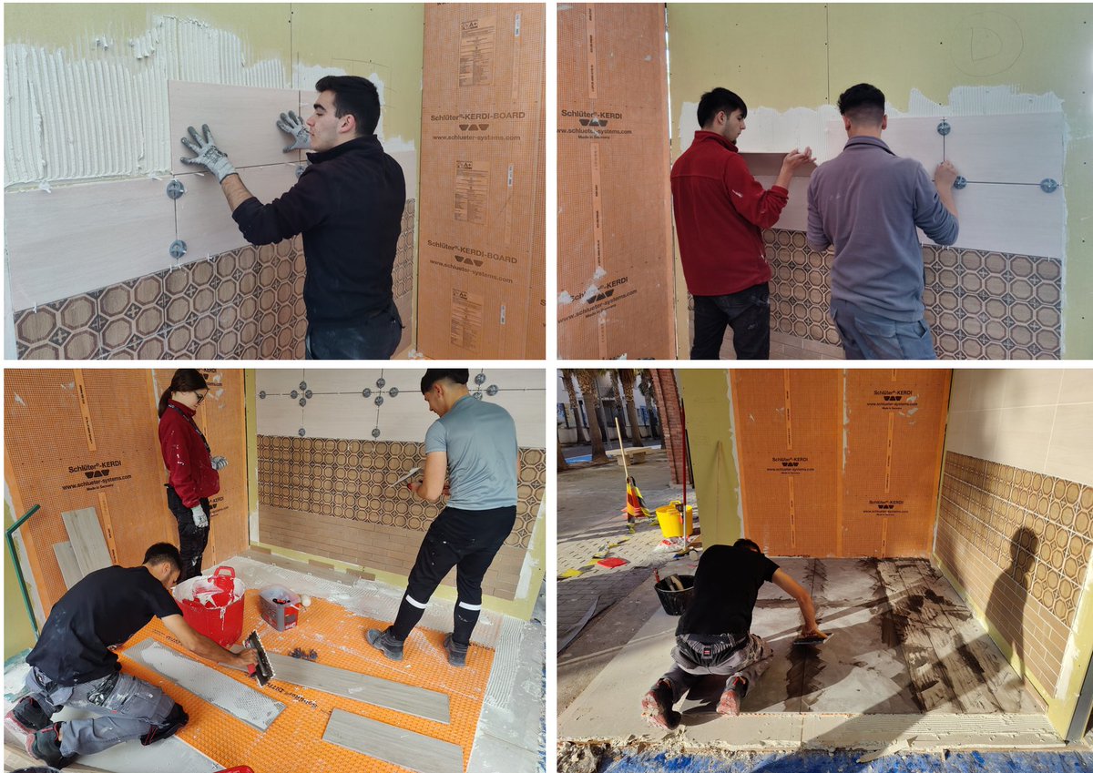 Proalso's tweet image. Nueva edición en Valencia del Curso de especialización en instalación de cerámica de la Beca Rubi con la FP. Disfrutando de la formación de los profesionales del futuro con alumnos seleccionados de los cinco centros participantes de toda la provincia.