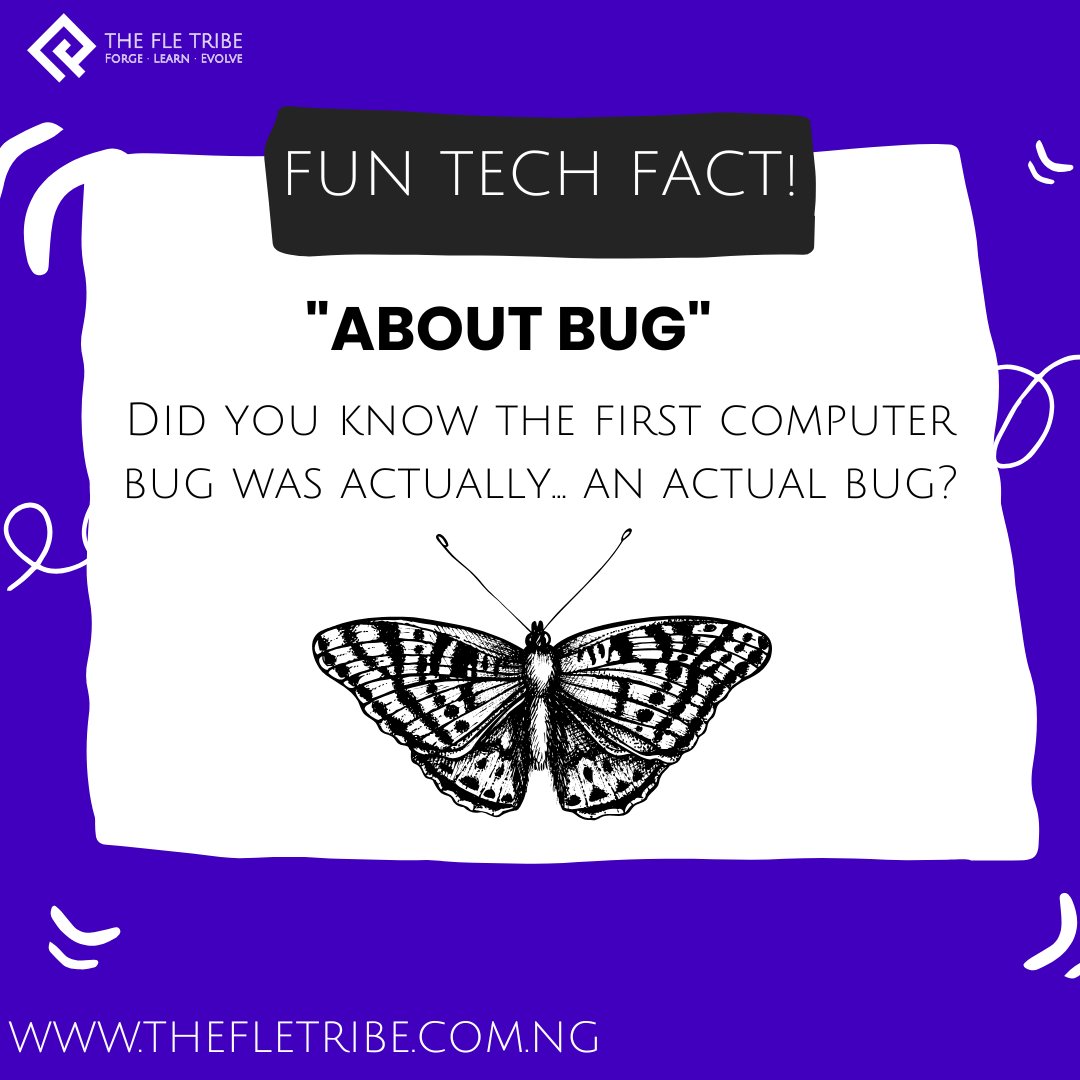 fletribe's tweet photo. Fun Tech Fact!

The first “computer bug” was actually… a real bug! Back in 1947, engineers found a moth stuck inside the Harvard Mark II computer. That’s how “debugging” became a thing!

Now we just battle error messages instead.
#TheFLETribe #FunTechFact #Debugging #TechHistory https://t.co/yFrEb7DlyC