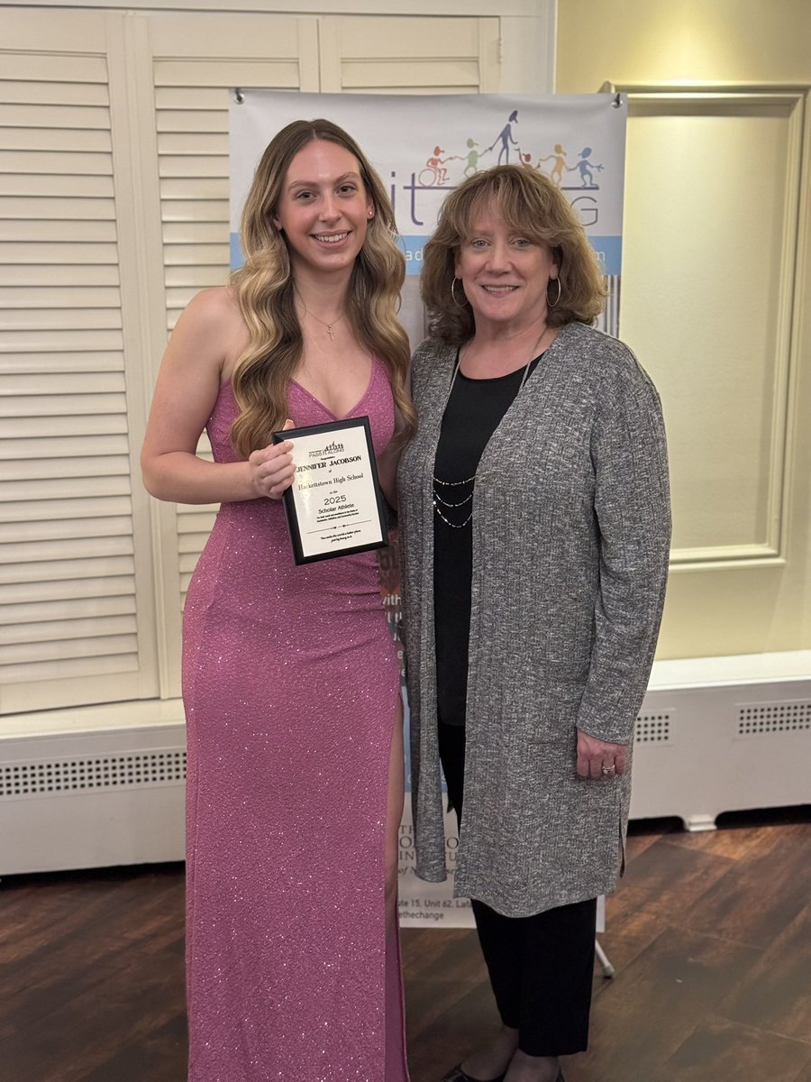 Congratulations to Jennifer Jacobson - Hackettstown HS’s recipient of the Pass It Along Scholar Athlete Award! Thank you to Atlantic Health for their sponsorship!