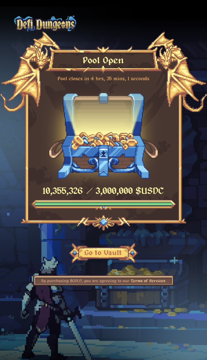 laternerd808 (@viceclassics) on Twitter photo Over 10mil in the vault. $gold launches in less than 6 hours. <a href="/DefiDungeons/">Defi Dungeons</a> mint next week. Presale NFTs been selling for $440ea. My maths telling me DD nft will be trading over $500 off mint easily and $gold will be trading over .05 - .1 this week. Over 10mil in the vault. $gold launches in less than 6 hours. <a href="/DefiDungeons/">Defi Dungeons</a> mint next week. Presale NFTs been selling for $440ea. My maths telling me DD nft will be trading over $500 off mint easily and $gold will be trading over .05 - .1 this week.