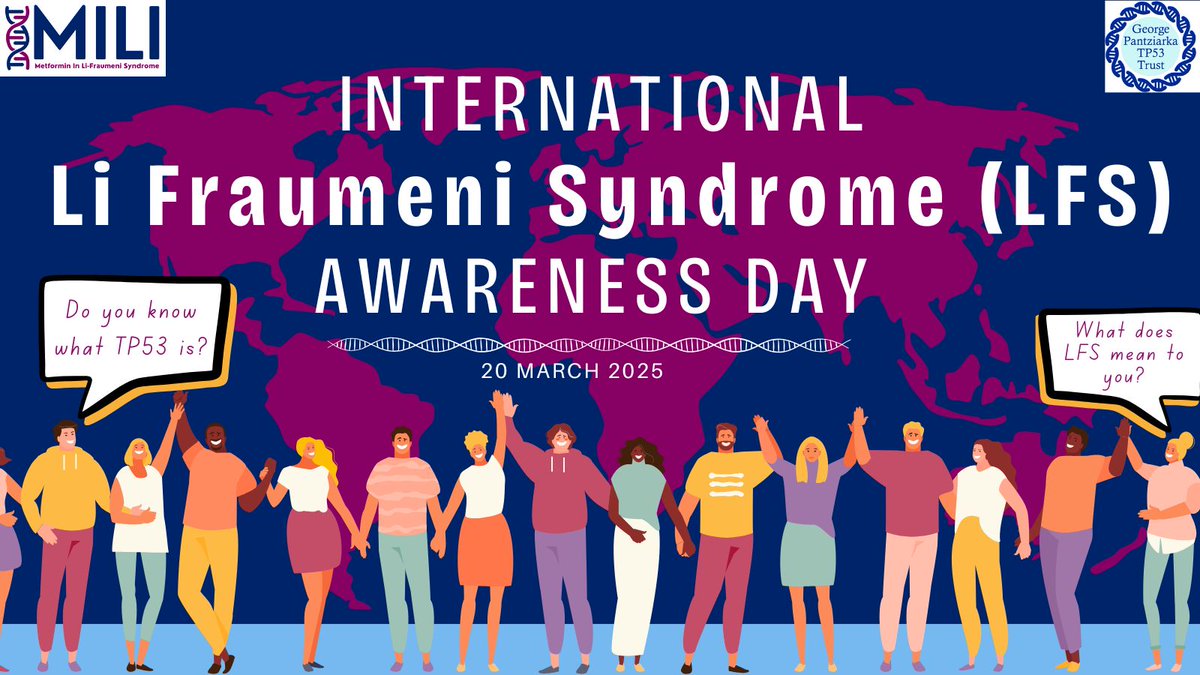 A person with LFS carries a pathogenetic variant in their TP53 gene associated with an increased risk of cancer. To find out more about LFS and current research, including the MILI clinical trial: 
MILI tinyurl.com/nu3w4ba3
<a href="/GP_TP53_Trust/">The George Pantziarka TP53 Trust</a> <a href="/OxfordCancer/">Oxford Cancer</a> #LFS