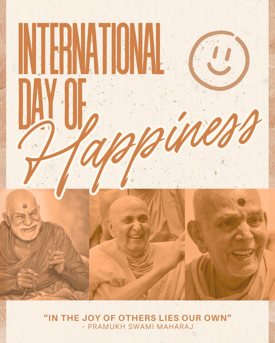 On this day, let us remind ourselves that smiles are contagious. Let’s spread joy today and every day!  #BAPS #BAPSHouston #HTX #InternationalDayofHappiness #Smile #ChooseHappiness