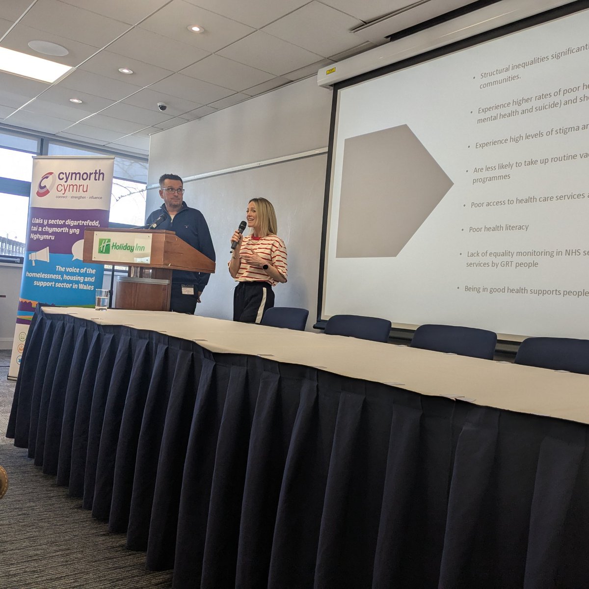 CymorthCymru's tweet photo. After a quick break we're back with a series of sessions looking at specific inclusion health groups.

First we're looking at good practice for supporting Gypsy, Roma and Traveller Communities #IH25 https://t.co/b3HYF0sjsA