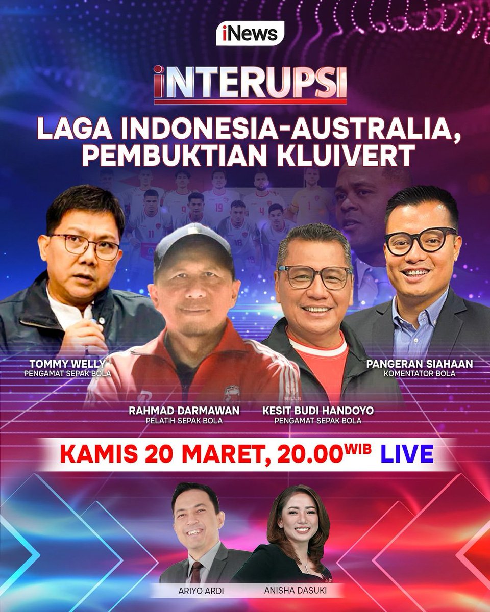 Mari duduk depan tipi.. seru nihhh shin tae yong wajib nonton nih... gak tau towel mau komen apa <a href="/officialinews_/">iNews</a> #TimnasIndonesia #Timnasday #ETout