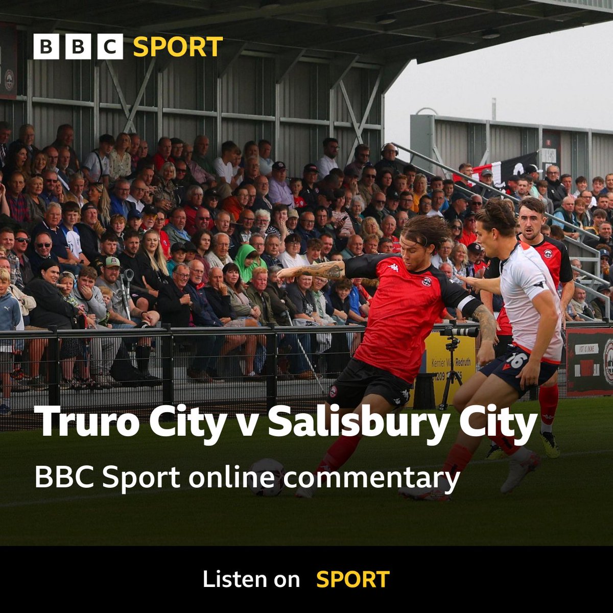 Can Truro City close the gap at the top of the National League South?

Live commentary from 3pm on the BBC Sport website here: bbc.co.uk/sport/topics/c… (Select Truro City v Salisbury City)