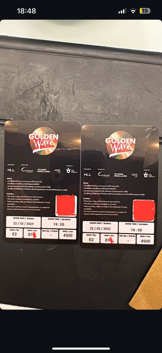 minnpjm's tweet photo. wts ขาย 

ปล่อยบัตร zone e2 2ใบค่ะ 
4900 ไม่อัพ นัดรับ only สยามพรุ่งนี้ช่วงเย็นๆค่ะ 
pls dm🤍 

 #GoldenWaveinBangkok2025 https://t.co/49MyNg4j3B