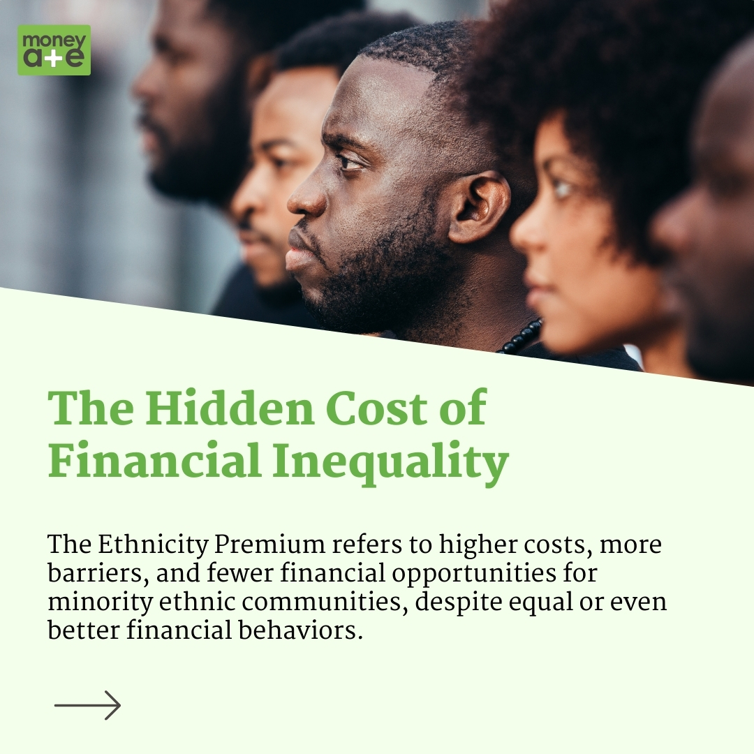 moneyaande's tweet photo. Financial equality isn’t just about the wealth gap, it’s about opportunities, access and fairness. The ‘Ethnicity Premium’ is real and it’s costing people their futures. Share this post and support us to raise awareness. Together we can create change💚 https://t.co/bGXrPVDVLV