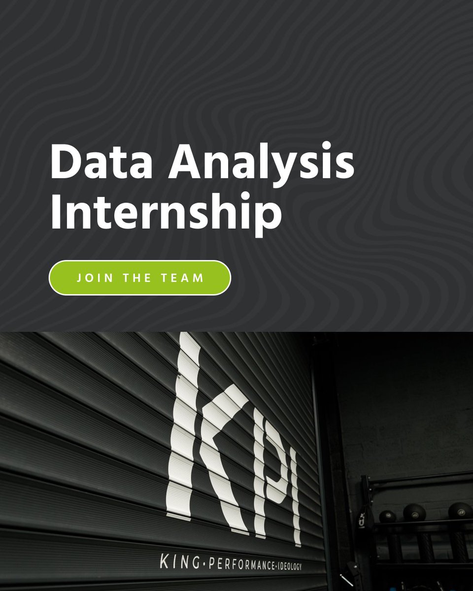 We're looking for a motivated intern to join the KPI team!

This role will be perfect for a university student with a data analysis interest in sports science.

Hit the link below to find the full job description and submit your application.

kingperformanceideology.com/about