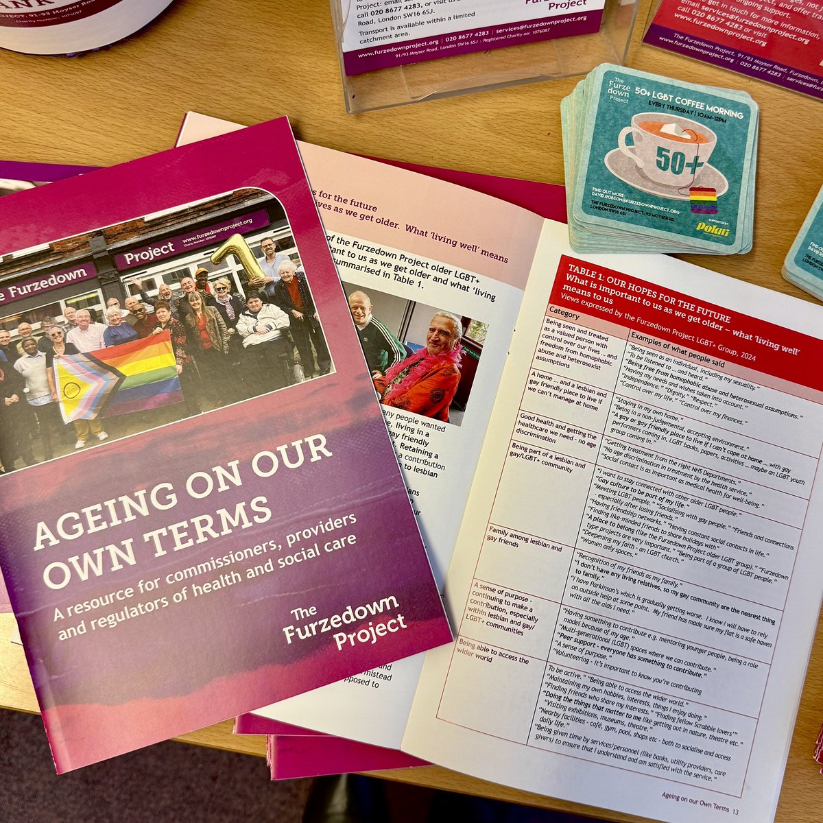 Yesterday we launched ‘Ageing on Our Own Terms’ booklet, created by members of our 50+ LGBT+ group, about meeting the needs and aspirations of LGBT+ people as we age.

We were delighted so many representatives from local health &amp; care organisations came to support our project