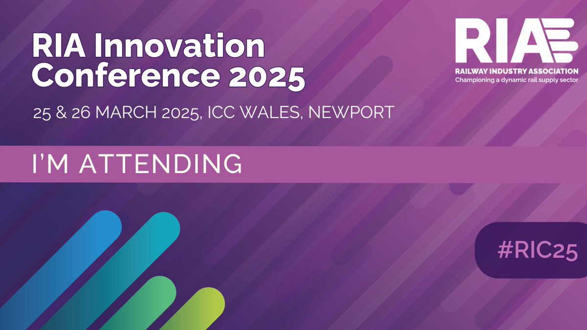 🚄 RIA Innovation Conference 2025 Less than a week away!  🎉

Excited for the Rail Industry Association Innovation Conference starting March 25th! Join us at Stand 58 to connect and discuss the latest in #rail #innovation. Looking forward to great conversations!

#RIC25