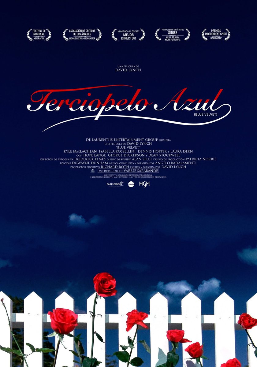 CinecParadiso's tweet image. Hoy proyectamos “TERCIOPELO AZUL” (BLUE VELVET) en la escuela municipal de música y artes plásticas. A las 18:30 y 21:30 h. Proyección homenaje por el fallecimiento del icónico #davidlynch . Como siempre cine #gratis muy cerca del centro #Lorca gracias a @CulturaLorca