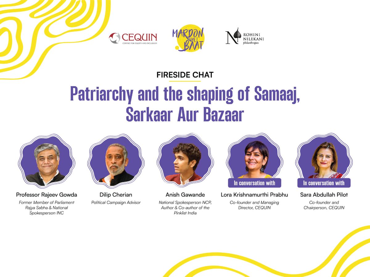 Rajeev Gowda (@rajeevgowda) on Twitter photo Kudos to <a href="/CEQUIN2009/">CEQUIN</a>, Sara Abdullah Pilot and <a href="/loraprabhu/">Lora Prabhu</a> for organising meaningful discussions on gender and equity.
Joined <a href="/DILIPtheCHERIAN/">dilip cherian</a> and <a href="/anishgawande/">Anish Gawande</a> for an exploration of how to tackle patriarchy's impacts on our society, government, and markets. Kudos to <a href="/CEQUIN2009/">CEQUIN</a>, Sara Abdullah Pilot and <a href="/loraprabhu/">Lora Prabhu</a> for organising meaningful discussions on gender and equity.
Joined <a href="/DILIPtheCHERIAN/">dilip cherian</a> and <a href="/anishgawande/">Anish Gawande</a> for an exploration of how to tackle patriarchy's impacts on our society, government, and markets.