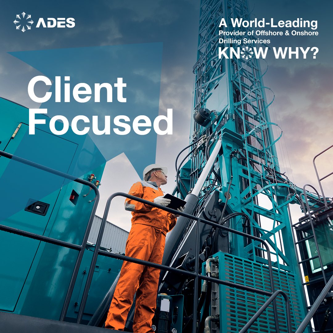 ADESDrilling's tweet image. At ADES, our clients come first. By understanding their unique needs, we tailor our drilling solutions to deliver safe, efficient, reliable, and high performance operations.

#ADES #ADESdrilling #KnowWhy #IamADESandProud #ADESEarnings

في أديس؛ دائمًا ما نضع عملائنا في المقام…