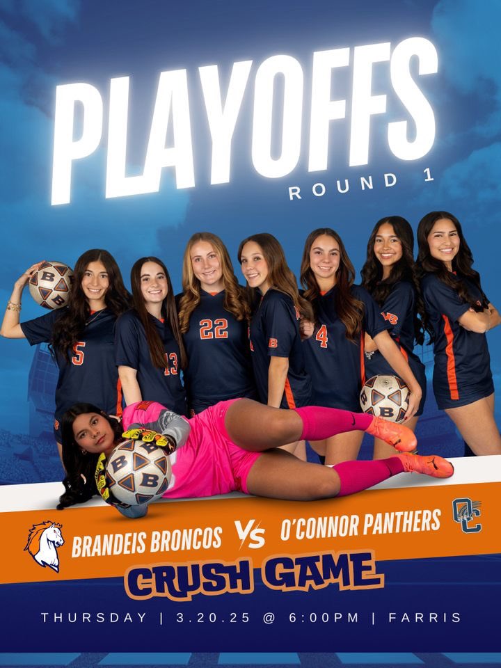 GAME DAY!  Come out and support the Broncos.  Rep the B.  ⚽️👊
<a href="/BroncosBrandeis/">Brandeis Broncos Athletic Booster Club</a> <a href="/BrandeisVB08/">Brandeis Volleyball</a> <a href="/bhsorangeball/">BrandeisGirlsHoops</a> <a href="/NISDBrandeis/">Brandeis High School</a> <a href="/BRONCOSFUTBOL/">Brandeis HS Men’s Soccer</a> <a href="/bhsorangeball/">BrandeisGirlsHoops</a> <a href="/CoachFisher20/">Kelsie Fisher</a> <a href="/6a_28/">SA High School & Club Soccer</a> <a href="/robinjansky/">Robin Jansky</a>