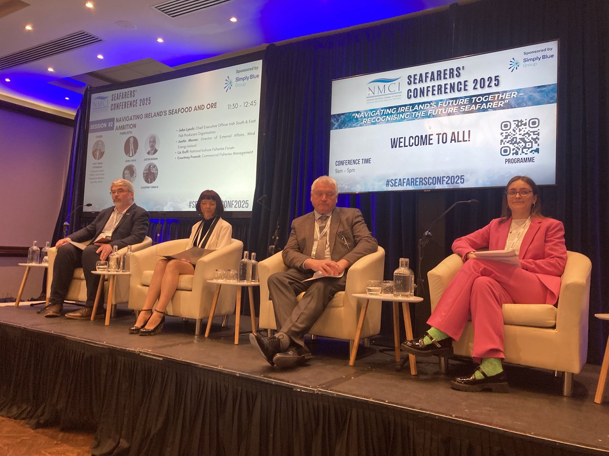 The passion is palpable at session #2 of the #seafarersconf2025 👏 to our Seafood ORE Working Group ably chaired by Capt. Robert McCabe, who have been super busy in sub groups working on Co-existence, Guard Vessels, data, #MSP the opportunity for change is here!