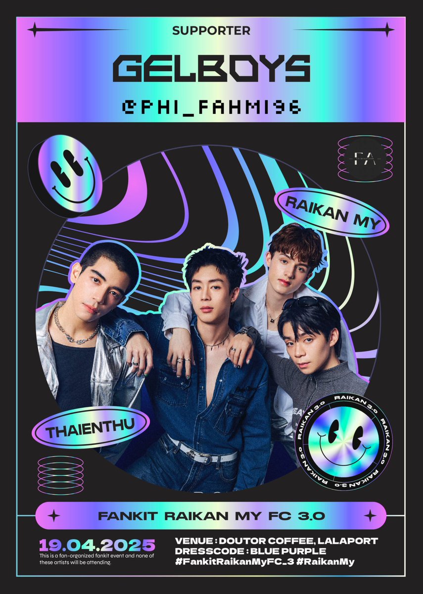 <a href="/MYkrist_fc/">Krist Malaysia FC🐢</a> <a href="/Peraya_MY/">PERAYA MY 🇲🇾</a> <a href="/my_sayangtaefc/">MY_Sayang Tae FC</a> <a href="/BkppMy/">BKPP_MY</a> <a href="/hirunkitmyfans/">Nani Hirunkit MY 🇲🇾</a> <a href="/NanonMY_/">Nanon Official MY FC 🇲🇾</a> <a href="/TheQueenDila/">Khun Dila 🖤</a> <a href="/Zattyshin0909/">🖤🧡Firstkhaotung & Winny Thanawin 🖤💙</a> <a href="/aleyaaaax/">KingAleyax 🩺🧸</a> <a href="/bibbiuzhnl_/">𝒁𝒉𝒏|𝒓𝒆𝒂𝒅𝒊𝒏𝒈 𝒓𝒂𝒏𝒅𝒐𝒎 𝒂𝒖🖤💙💚🩷</a> <a href="/Just1MoreEp_722/">🆀🆄🅴🆄🅴</a> Here's the amazing supporting line up for our upcoming cupsleeve event! This is only a few of it. Stay tuned for the updates as we will reveal it day by day.

Mark your calendars &amp; join us for an unforgettable day filled with fun, love &amp; laughter.

#FankitRaikanMyFC_3 #RAIKANMY