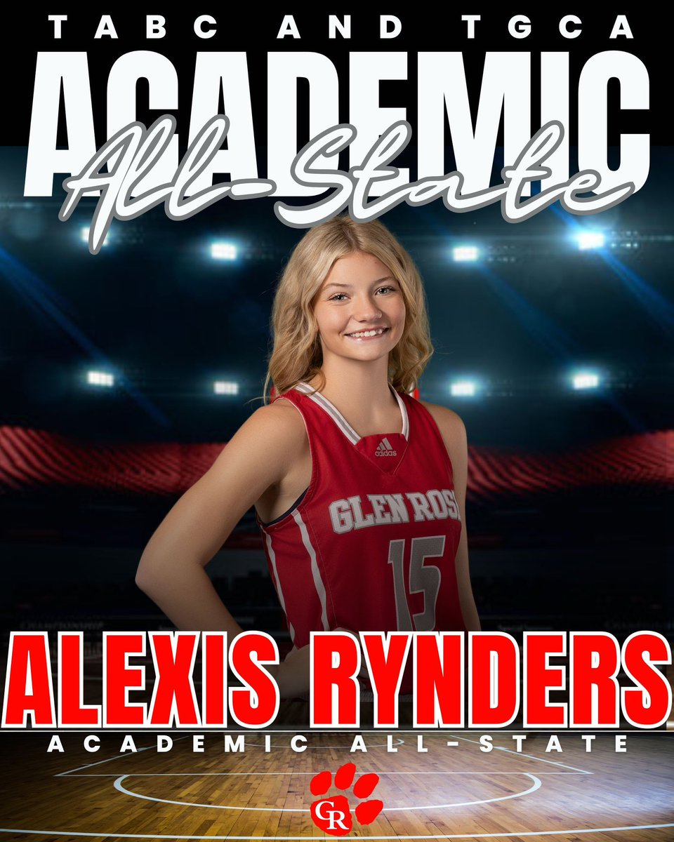Congrats to Alexis Rynders for being selected to the TABC and TGCA Academic All State Team! #Rise_up