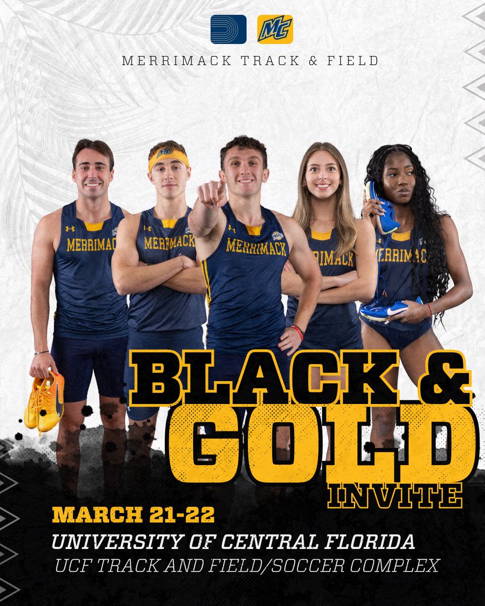 Warriors head to Florida for the Black &amp; Gold Invite! The two-day meet kicks off Friday in Orlando at 11 AM.

#GoMack