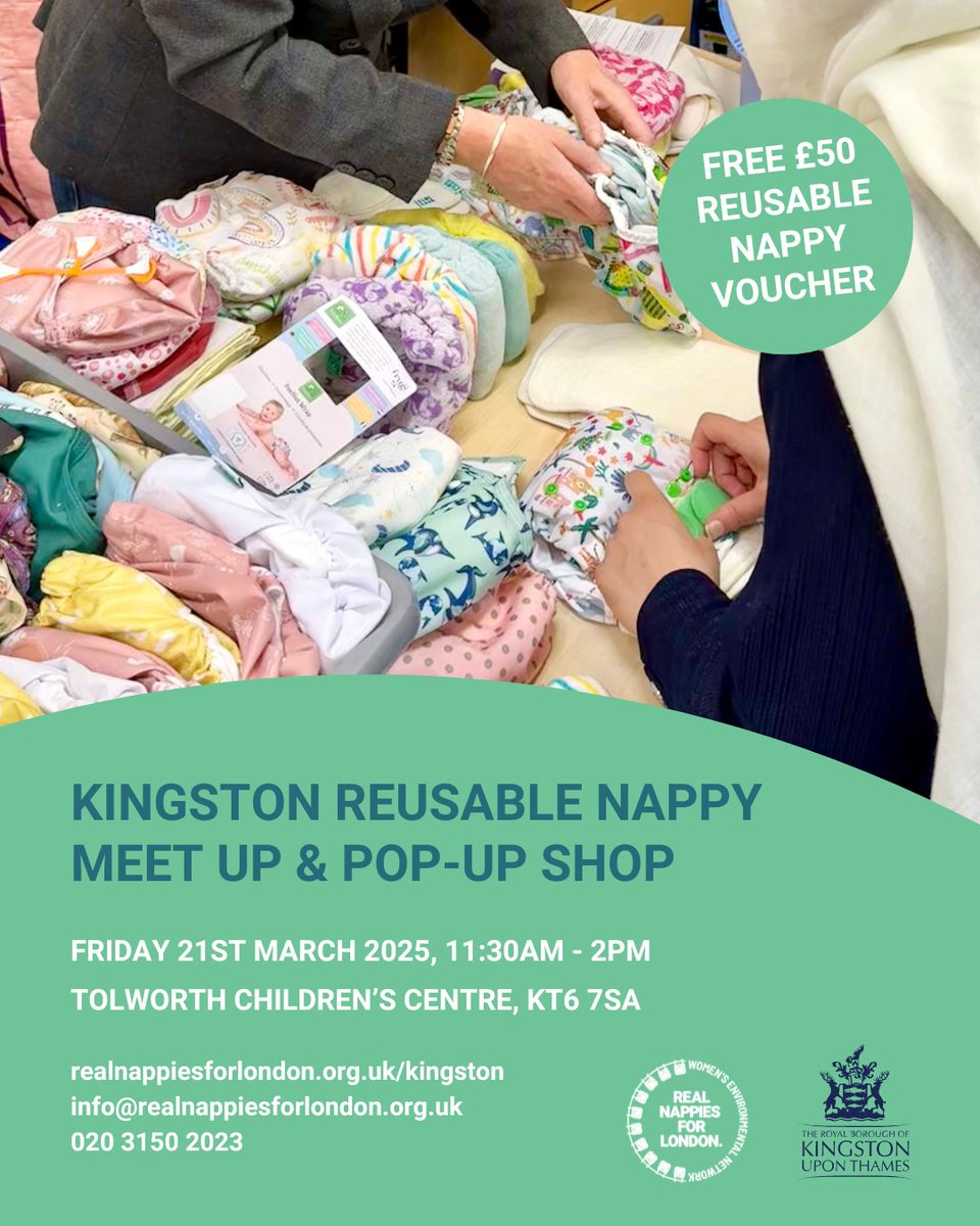 RealNappiesforLondon (@_rnfl) on Twitter photo Join us tomorrow (Fri 21st March)! Kingston Reusable Nappy Meet & Pop-up Shop, 11:30am to 2pm at Tolworth Children's Centre, KT6 7SA. Learn about reusable nappies, apply and redeem your £50 voucher! realnappiesforlondon.org.uk/kingston/ <a href="/RBKingston/">Kingston Council</a> Join us tomorrow (Fri 21st March)! Kingston Reusable Nappy Meet & Pop-up Shop, 11:30am to 2pm at Tolworth Children's Centre, KT6 7SA. Learn about reusable nappies, apply and redeem your £50 voucher! realnappiesforlondon.org.uk/kingston/ <a href="/RBKingston/">Kingston Council</a>