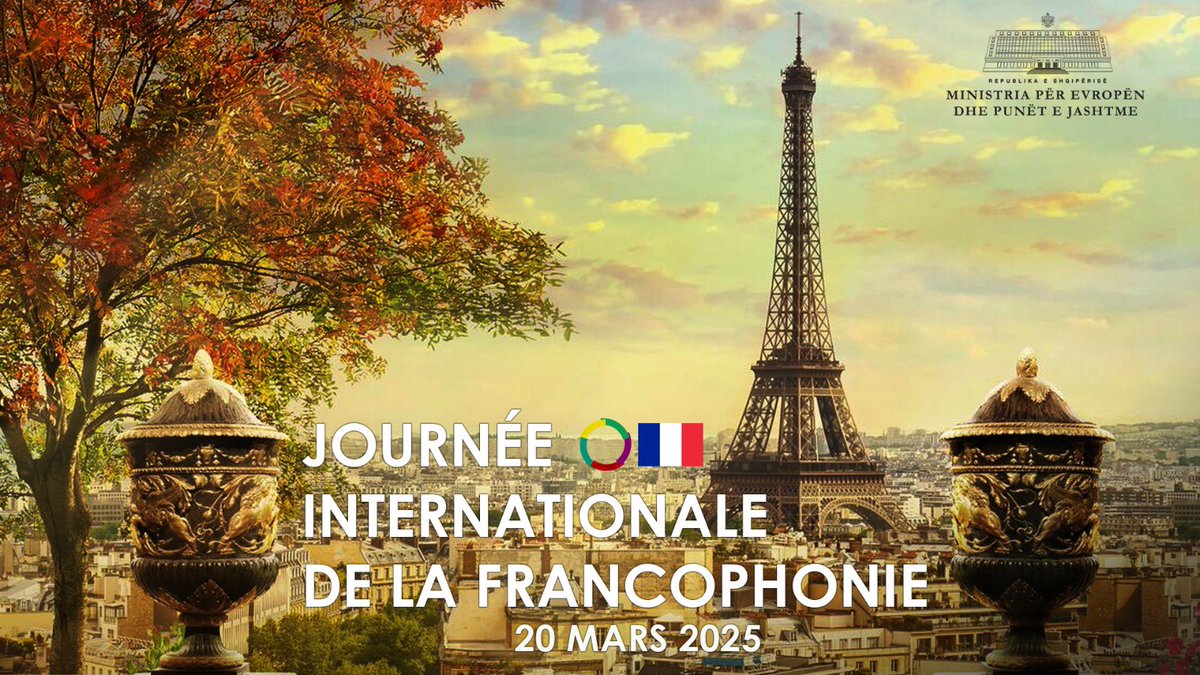 Joyeuse Journée internationale de la Francophonie ! 

L'Albanie, fière d’être membre actif et à part entière de l’<a href="/OIFrancophonie/">La Francophonie</a>, réaffirme son engagement en faveur des valeurs de partage de la langue française, de solidarité, de dialogue et de coopération portées par la