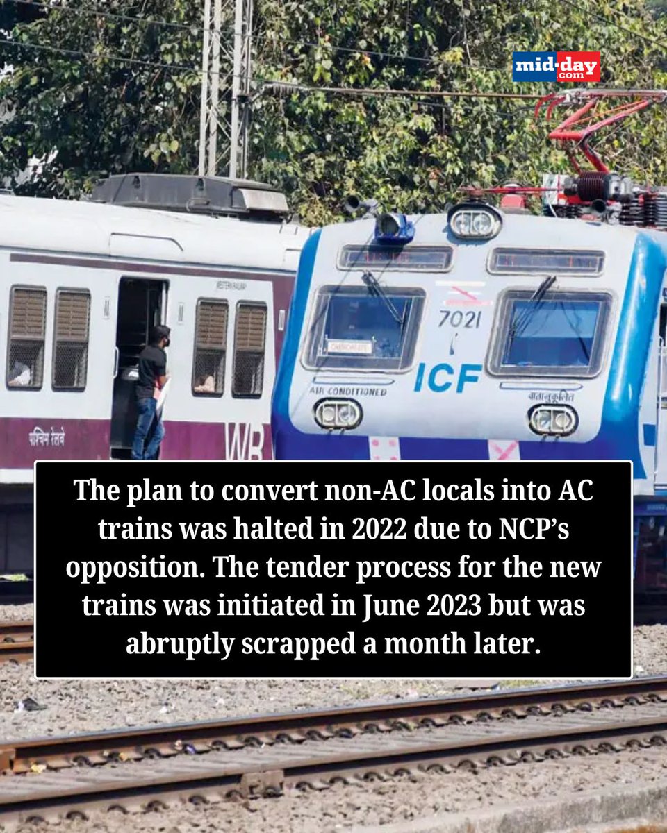 mid_day's tweet image. Railway Minister Ashwini Vaishnaw announced the approval of 238 new Vande Metro (suburban) trains under the Mumbai Urban Transport Project (MUTP) 3 and 3A to improve the city’s local train network.

Via: @rajtoday 

mid-day.com/mumbai/mumbai-…

#Mumbai #WesternRailways #LocalTrain