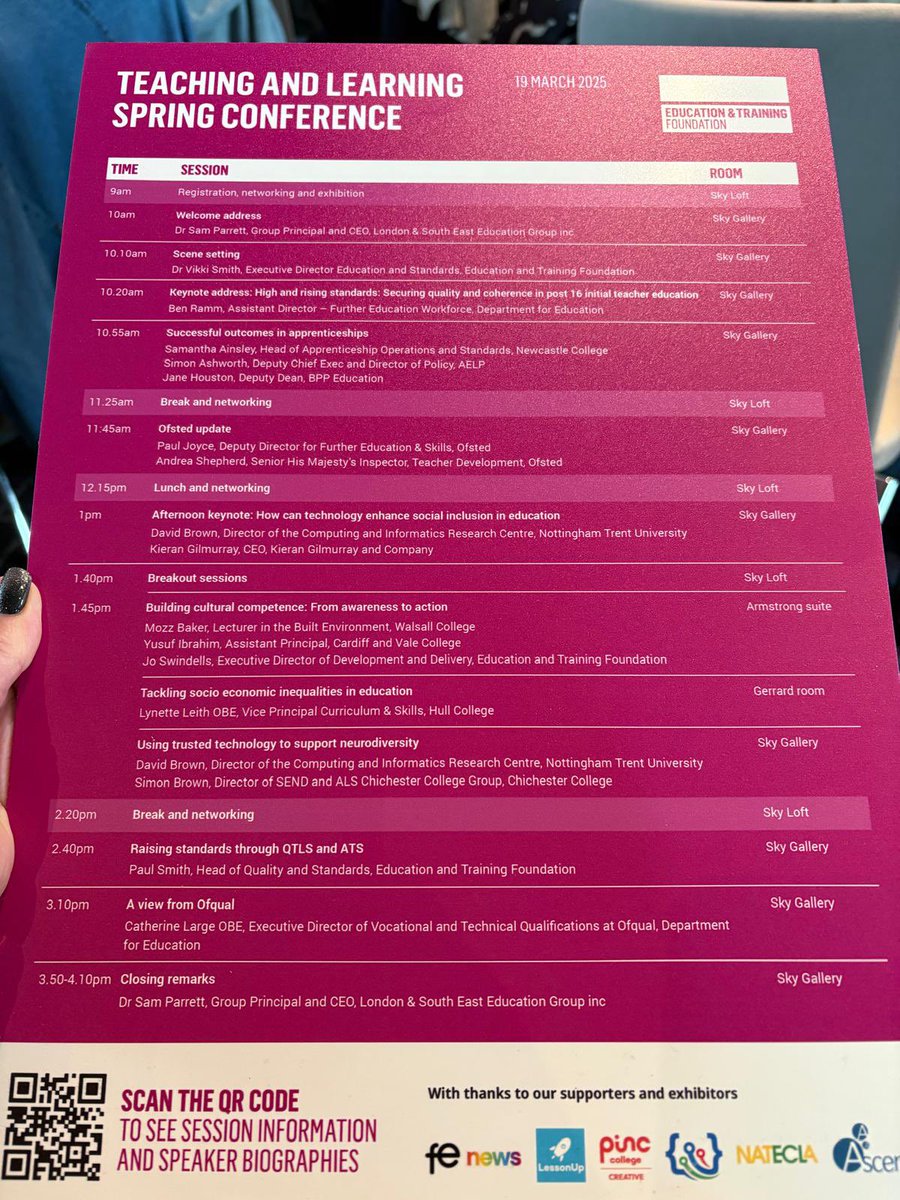 kellyackroyd's tweet photo. Had an inspiring day at the ETF Teaching and Learning Conference in Birmingham yesterday.

As a Teacher Trainer, it’s essential to stay informed not only about the current landscape of education but also about the innovations shaping its future. https://t.co/17qSaeC2Lo