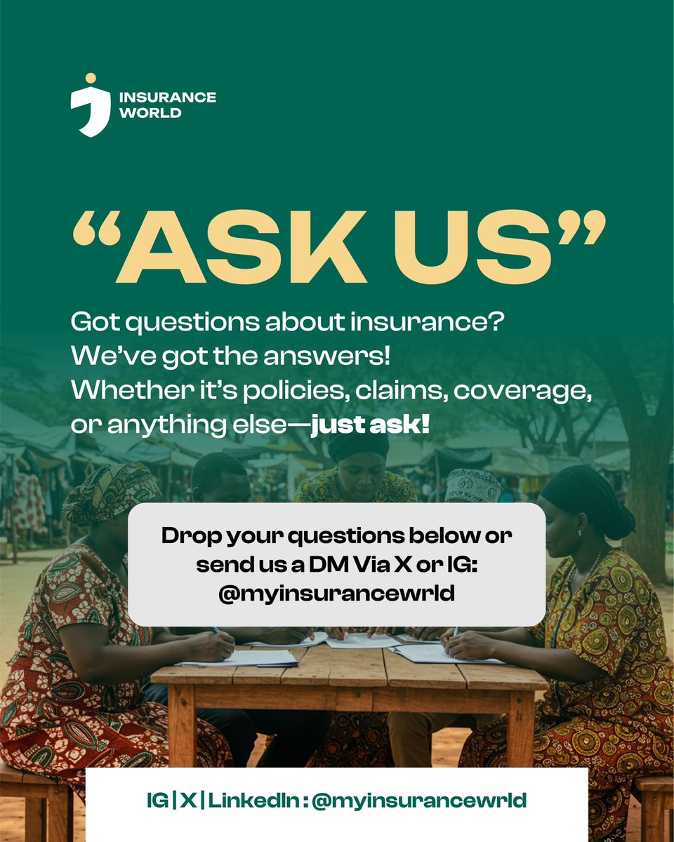 myinsurancewrld's tweet photo. Got questions about #insurance? We’ve got the answers. 

Reach out to us across our social media for support before you get that insurance policy!

E get why👍🏿 https://t.co/JZbdEW4FLs