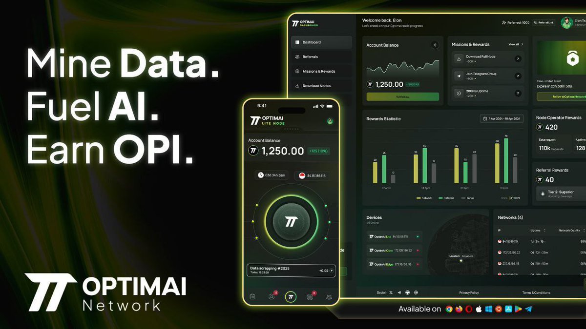 [1min to work] OptimAI Lite Node is Live! Earn $OPI While Running AI-Powered Nodes! 

🔹 2 Ways to Join: 

✅ Chrome Extension: Mine AI training data while browsing
✅ Telegram Node: Earn rewards through automated data validation

📌 How to Start:

1️⃣ Register