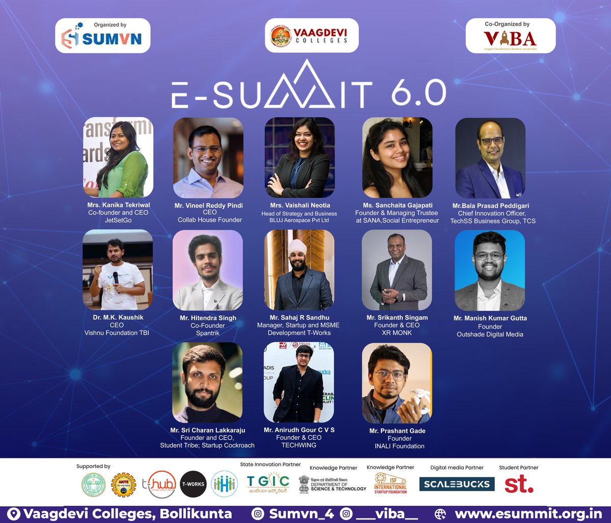 sumvn4's tweet photo. 🌟 Meet the Powerhouse of Visionaries at E-SUMMIT 6.0! 🌟  
🎤 From CEOs to Investors, from Policy Makers to Innovators—our incredible lineup of speakers will fuel your ambitions.
#ESummit6 #GameChangers #MeetTheMinds #InnovatorsUnite #VisionToReality #FutureFounder https://t.co/W3ojwdlmUE