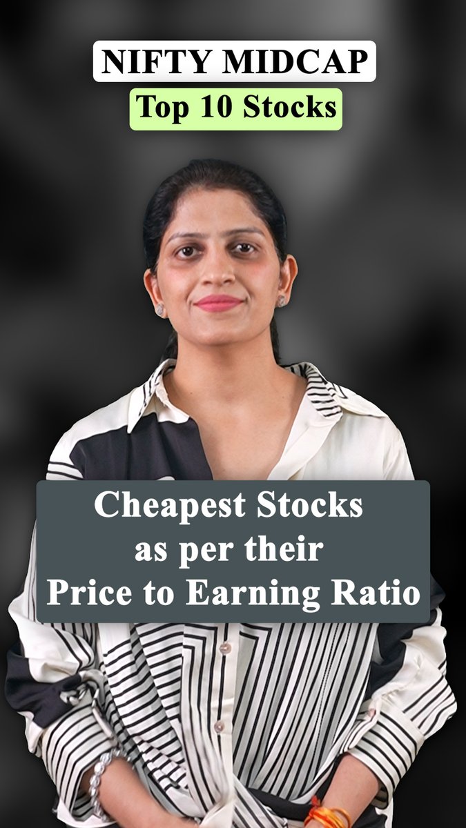 bullish_india's tweet photo. โฌ๏ธTOP 10 CHEAPEST STOCKS AS PER THEIR P/E RATIO | NIFTY MIDCAP | STOCK MARKET ๐น
Watch โก๏ธ https://t.co/YHTGgilGG0
โ ๏ธ For informational purposes only.
๐ซ Not a Buy/Sell Recommendation.
#peratio #pricetoearning #YouTube #shorts #stockmarketsindia #cheapest #stocks #StocksToWatch
https://t.co/Iv4Ly1WVdC