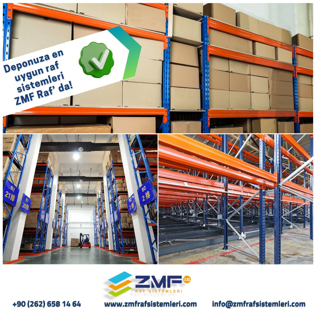 zmfraf's tweet photo. 📢 Deponuza En Uygun Raf Sistemleri ZMF Raf’ta!

Depo düzeniniz verimliliğinizi doğrudan etkiler! 🏭 ✅ ZMF Raf Sistemleri olarak, işletmenizin ihtiyaçlarına en uygun raf çözümlerini sunuyoruz. https://t.co/em7cbGJbNR