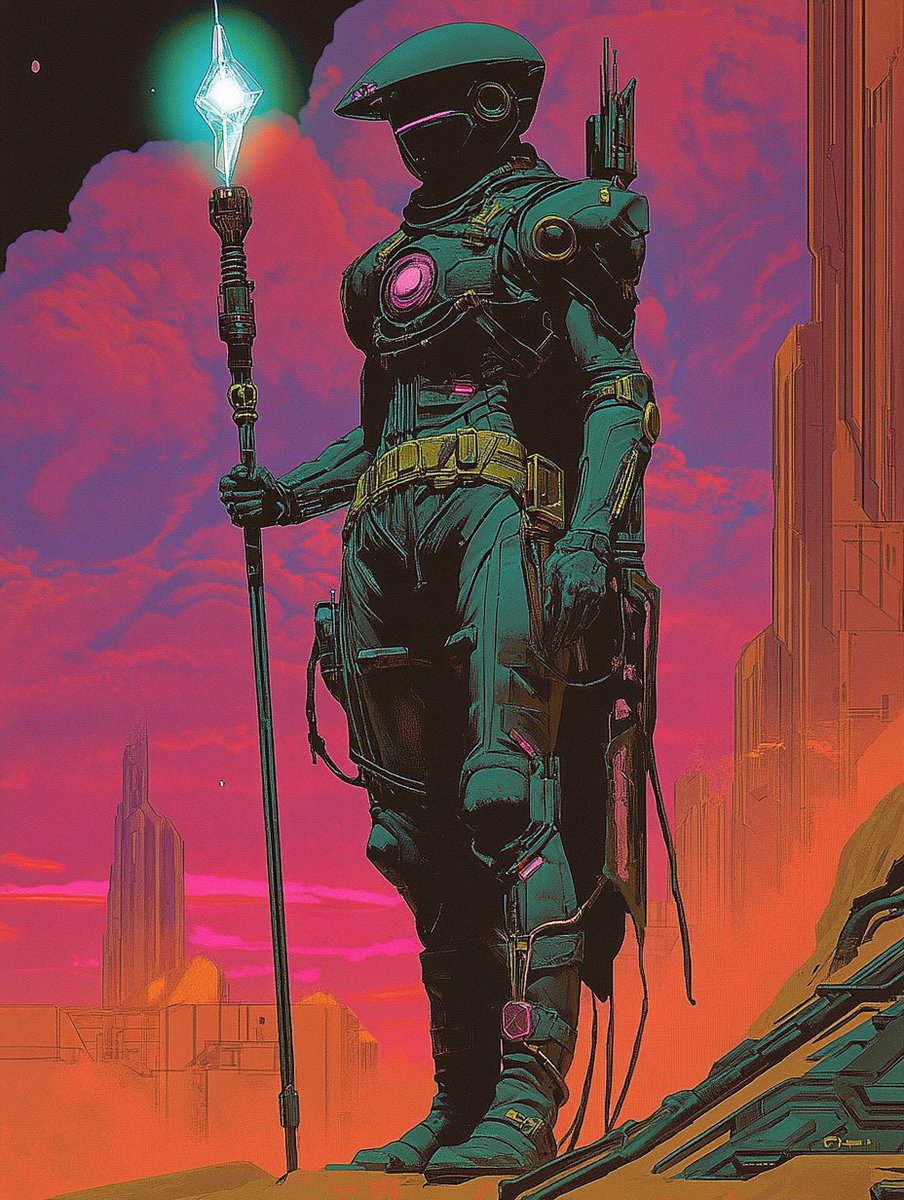 Ethereal Warrior 🌌

Step into a world where fantasy meets reality. An ethereal warrior with translucent skin holds a shimmering crystal staff amidst ancient desert ruins. 🏜️✨

Prompt 👇  
type of warrior, ethereal figure with translucent skin, holding a shimmering crystal