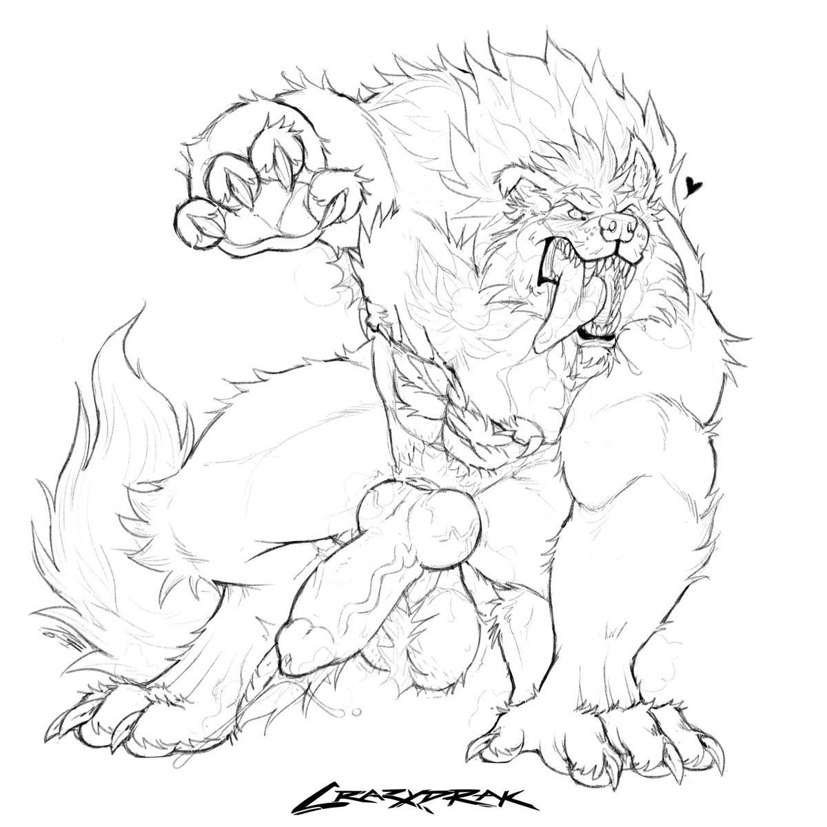 Lineart done! Commission progress for Volzpup