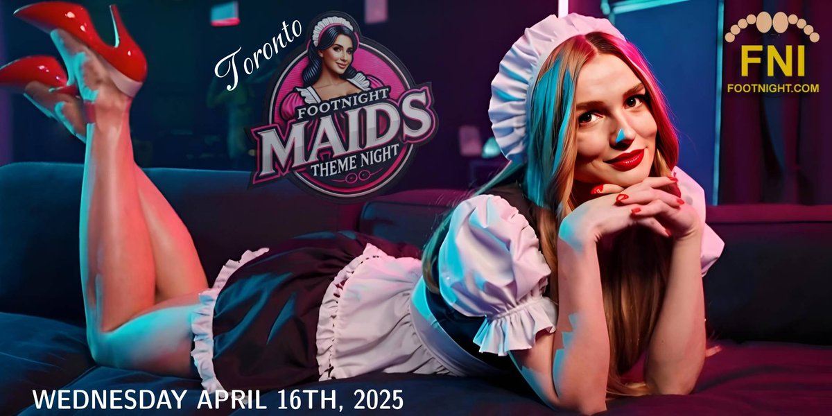 TOEronto’s Foot Party – Sexy Maids Theme Night LOCATION: The X Club | 1625 Sismet Road, Mississauga, Ontario DATE: Wednesday, April 16th, 2025 TIME: 8:00PM - 1:00AM PURCHASE TICKETS HERE: famousfootfetishparty.com