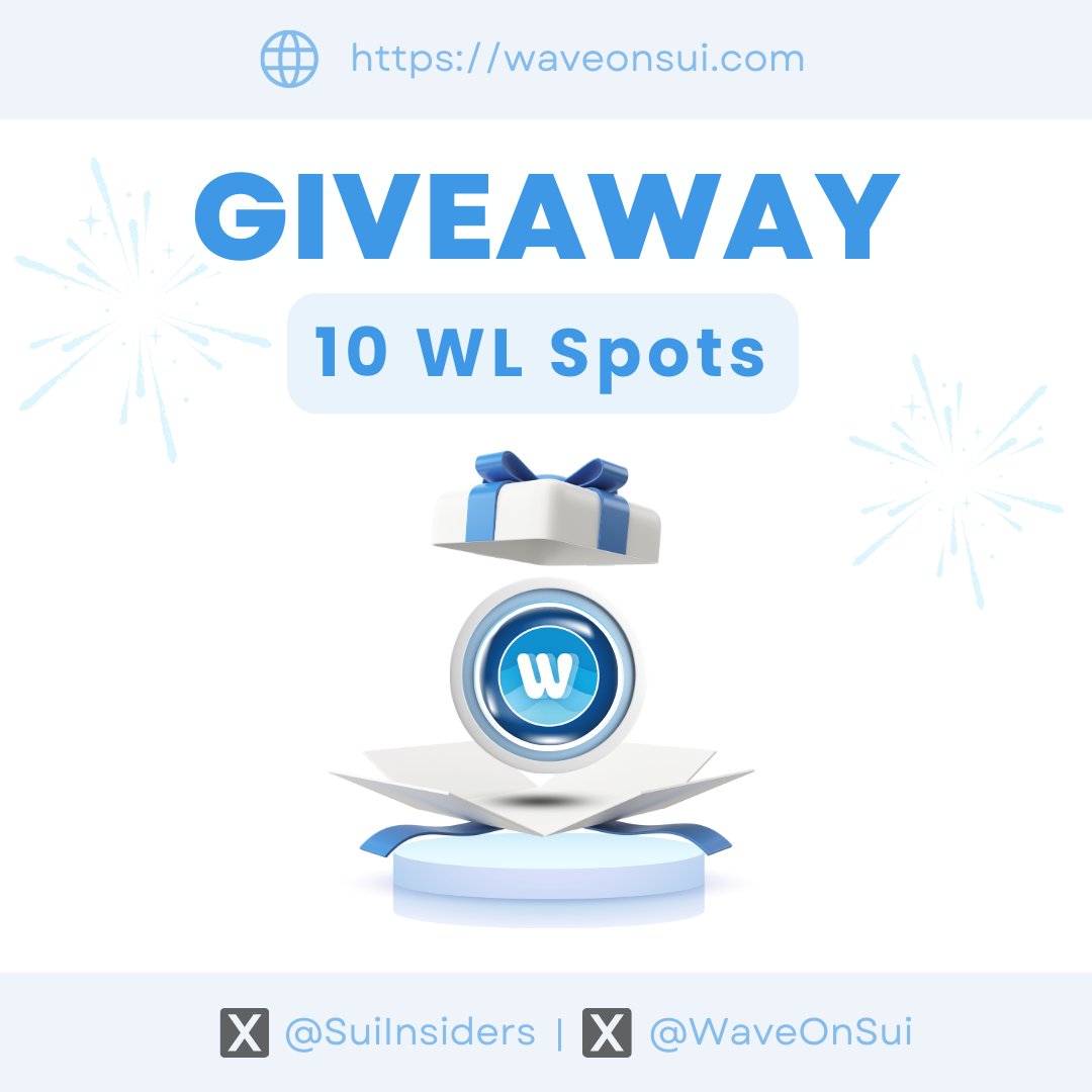 SuiInsiders's tweet photo. GIVEAWAY CAMPAIGN 🪂

To celebrate the upcoming TGE and Pre-Sale, @WaveOnSui has provided 10 WLs to giveaway to the @SuiInsiders community!🎉

🎁1 WL = WOG NFT + Genesis NFT

1️⃣ Follow us @SuiInsiders & @WaveOnSui
2️⃣ Like, RT, and tag 3 friends
3️⃣ Drop your $SUI wallet address👇

The tsunami is coming soon! 🌊

⏰72H

#Sui #SuiNetwork #Giveaway