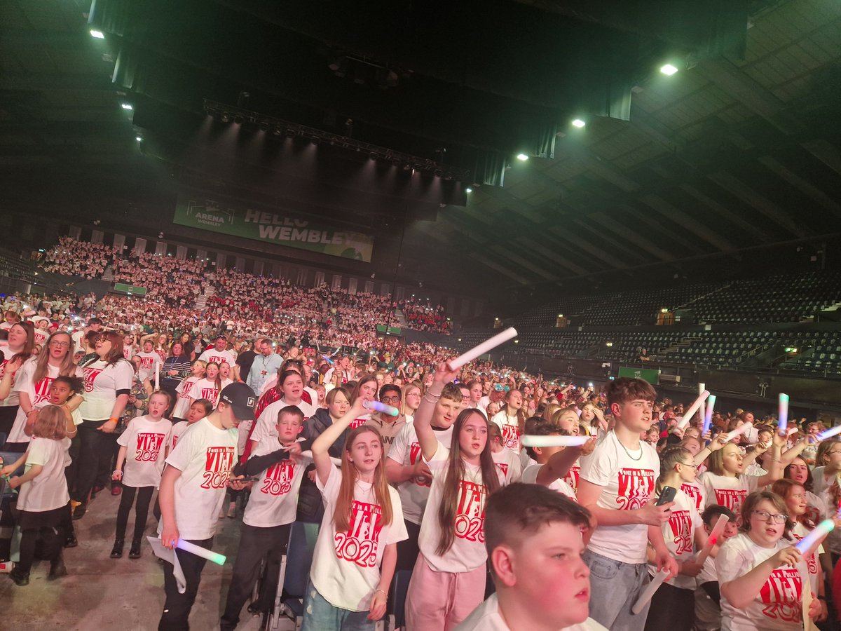cockburnschool's tweet photo. Last night, choir students from various schools within the MAT delivered outstanding performances at Wembley. They participated in the banner parade followed by an exceptional concert. https://t.co/j4MHXk832C