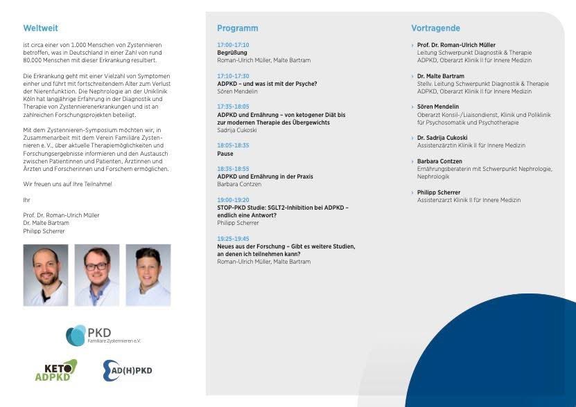 PKD International (@pkd_int) on Twitter photo Zystennieren Symposium - 2 April 2025 - <a href="/UKKoeln/">Uniklinik Köln</a> & PKD Familiäre Zystennieren
The Symposium will take place- an opportunity to:
☑️ Share the latest scientific discoveries
☑️ Explore new therapeutic possibilities
☑️ Foster dialogue between patients, physicians and researchers Zystennieren Symposium - 2 April 2025 - <a href="/UKKoeln/">Uniklinik Köln</a> & PKD Familiäre Zystennieren
The Symposium will take place- an opportunity to:
☑️ Share the latest scientific discoveries
☑️ Explore new therapeutic possibilities
☑️ Foster dialogue between patients, physicians and researchers
