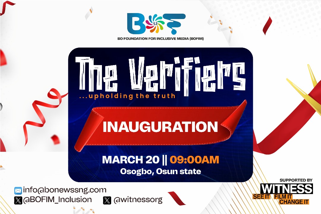 QosimIssa's tweet image. It is happening today!!!
The Verifiers Inauguration organised by @BOFIM_Inclusion and @witnessorg at White Plain Hotel, Osogbo on 20-03-2025