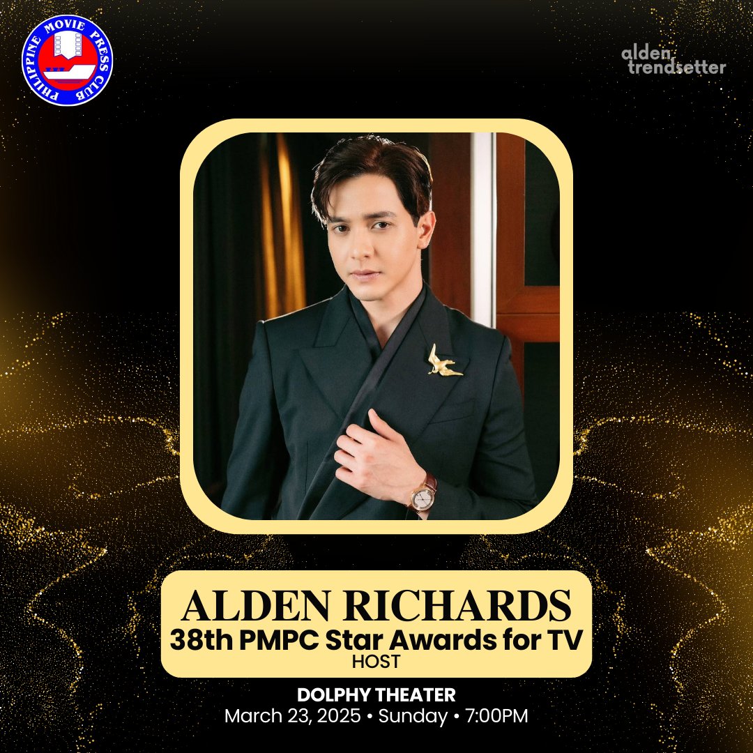 ONE AFTER THE OTHER -- ALDEN events just keep on coming! 😍
And we're not complaining -- NEVER! 😏

The 38th Star Awards for Television grand awards night will take place at the Dolphy Theater on March 23, 2025 (Sunday) at 7 PM.

Hosted by the STAR-STUDDED TRIO of MR. ALDEN