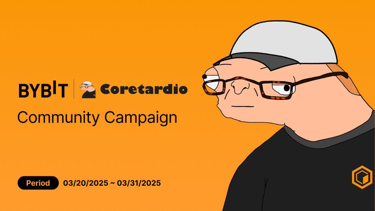 🚨 CORETARDIO, TIME TO RAID BYBIT! 🚨

From Mar 20 - 31, we’re handing out $1,000 worth of $CORE! (2000 $CORE NOW)

First 100 people who complete the mission get $10 worth of $CORE each! 💰🔥

Use this link: partner.bybit.com/b/CORETARDIO

🔹 How to join:
1️⃣ Use our affiliate link to
