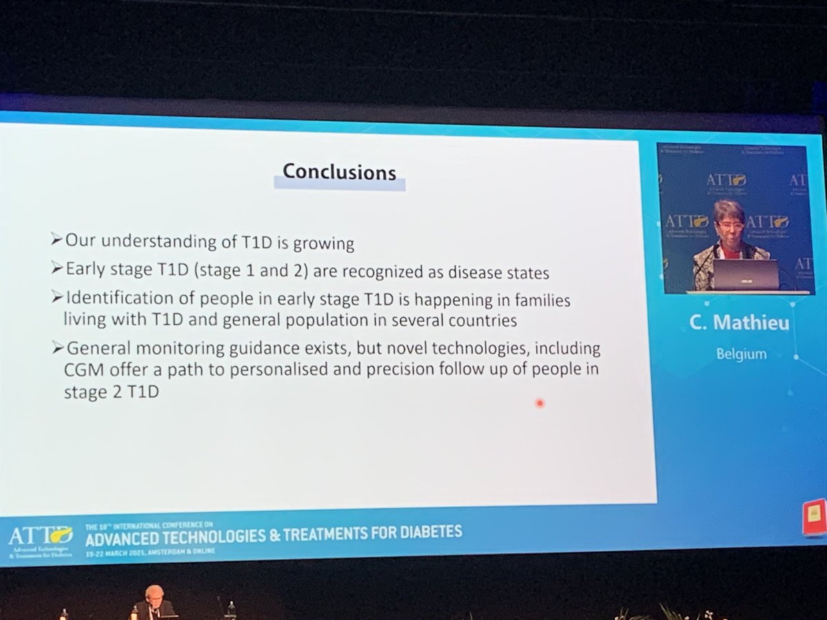 #ATTD2025 We need to make diagnosis of type 1 diabetes in stage 1 or 2. It’s important to prevent KAD or if it’s possible, consider Teplizumab treatment